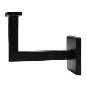 Support de rampe en métal noir texturé F07